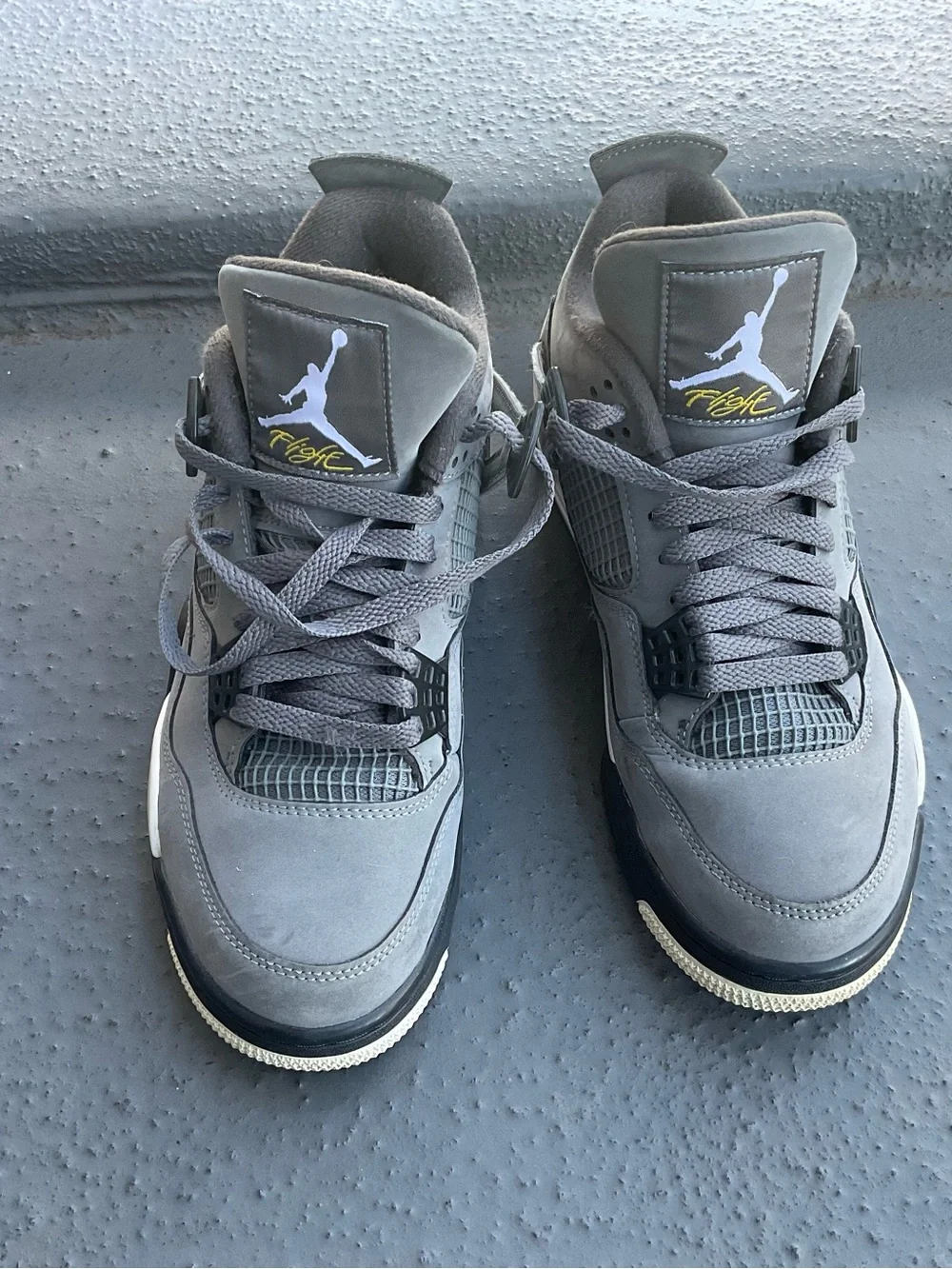 Nike Air Jordan 4 Retro Cool Grey Chrome Dark Charcoal size 7